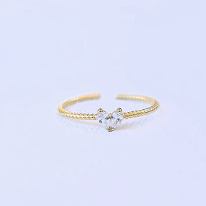 Heart Sparkle Adjustable Ring