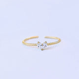 Heart Sparkle Adjustable Ring