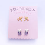 Sterling Silver Fun Earrings Sets for Children - Hypoallergic