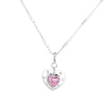 Pink Glam Heart Necklace