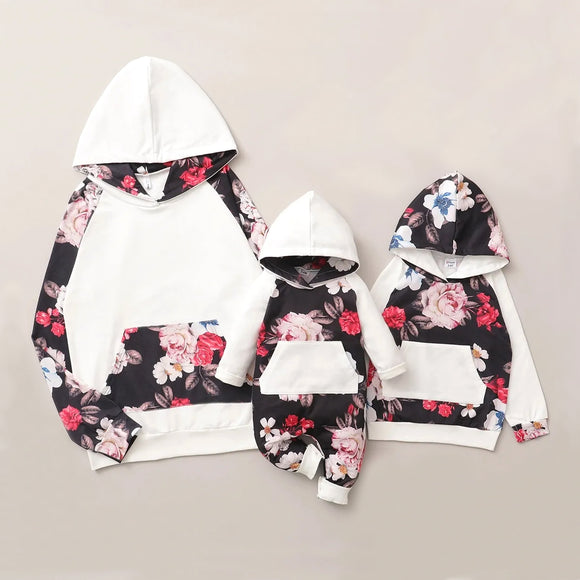 Floral Matching Momi and Me Sweatshirt / Bodysuit