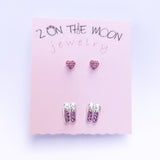 Sterling Silver Fun Earrings Sets for Children - Hypoallergic