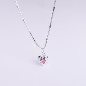 Pink Glam Heart Necklace