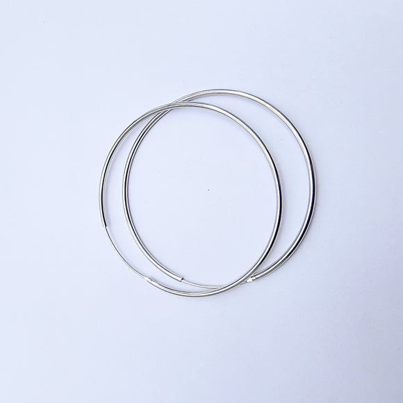 L Hoops - Sterling Silver