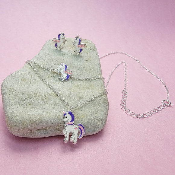 Unicorn Party Set ( necklace+ring+bracelet)