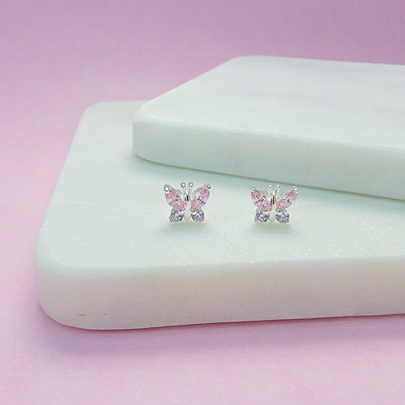 Luxury Sparkly Butterfly Stud Earrings