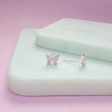 Luxury Sparkly Butterfly Stud Earrings