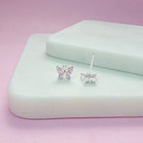 Luxury Sparkly Butterfly Stud Earrings