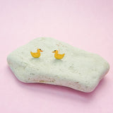 Yellow Duck Stud Earrings