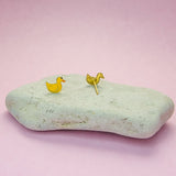 Yellow Duck Stud Earrings