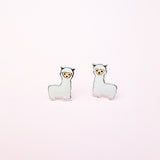 Alpaca Stud Earrings - Hypoallergenic