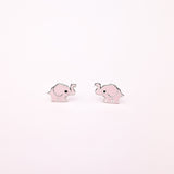 Pink Elephant Stud Earrings