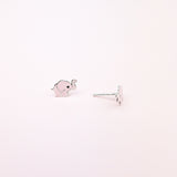 Pink Elephant Stud Earrings