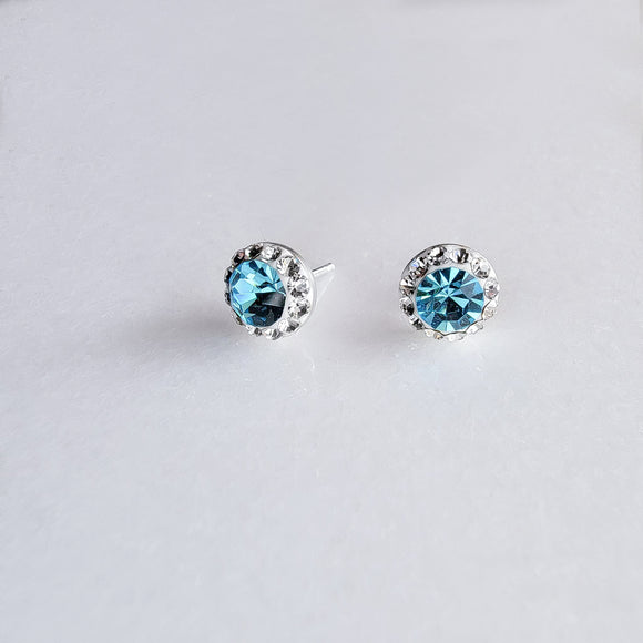 Luxury Light Blue Crystal Earrings