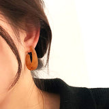 Marbled Resin Hoop Earrings