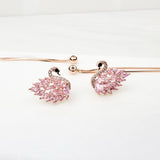 Party Pink Swans Earrings