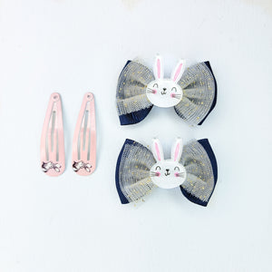 Happy Bow Hair Clips