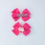 Happy Bow Hair Clips