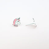 Pink Mane Unicorn Earrings