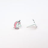 Pink Mane Unicorn Earrings