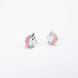 Pink Mane Unicorn Earrings